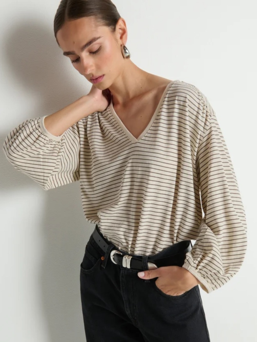 Nation Los Angeles Savanna Shirred Top NWT